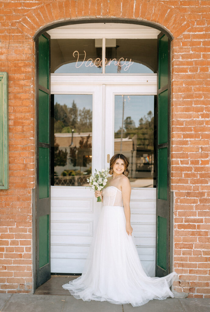 Bridal portraits at the Imperial Hotel in Amador City, California | Amador Count Luxury Wedding Photographer