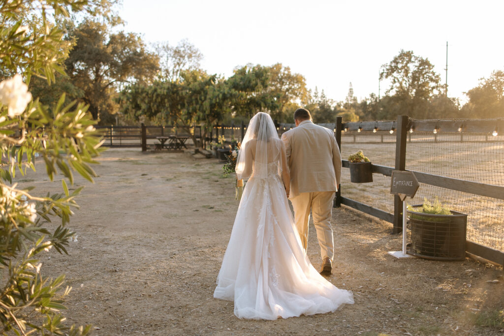 Bride and groom at Heavenly Harvest Farm